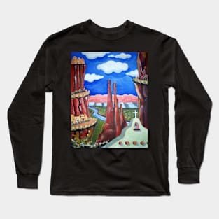 New Mexico Mountain Village Long Sleeve T-Shirt